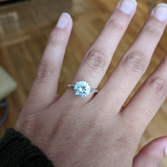 Jewelry - 2 ct Ice Blue White Moissanite Engagement Ring